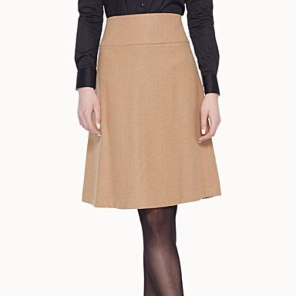 Contemporaine Dresses & Skirts - Camel-Coloured Wool Midi Skirt